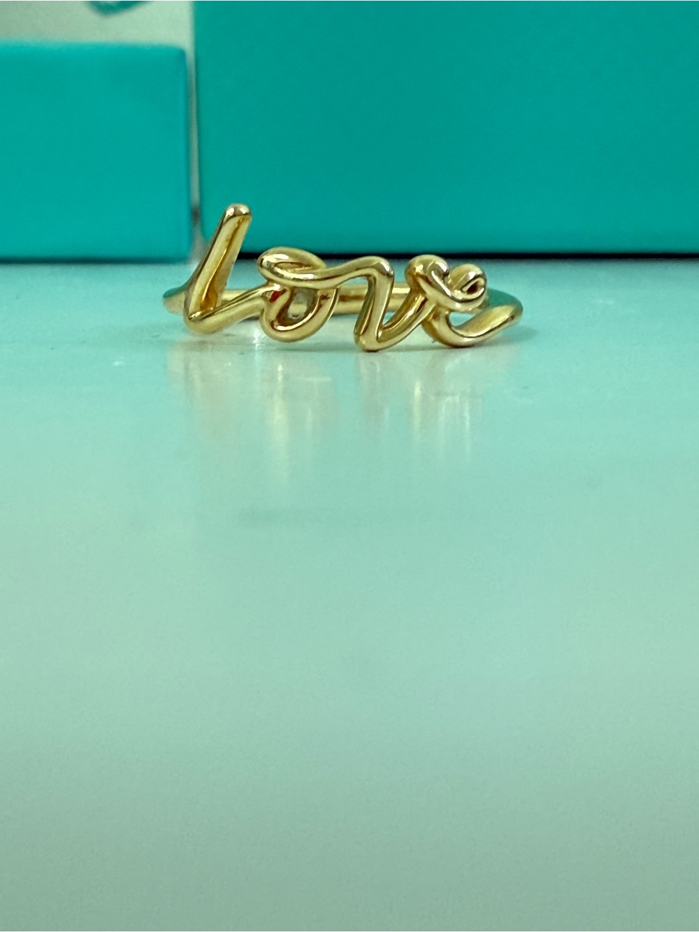 Tiffany & Co. Gold 'Love' Script Ring